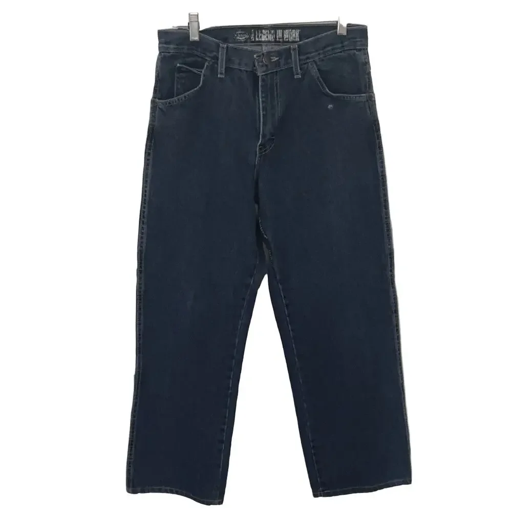 Dickies Relaxed Fit Denim Jeans 13293SDD Men's 30x30 Dark Blue Straight